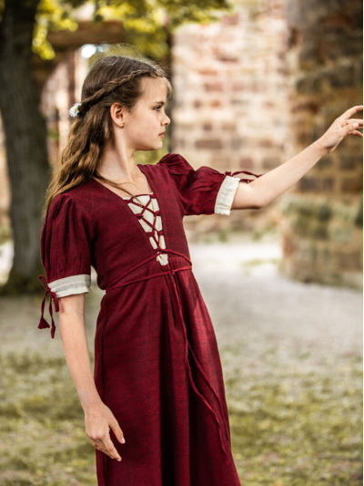 Trollfelsen Mittelalter Kinder Kleid Leo Carbone Denise rot1